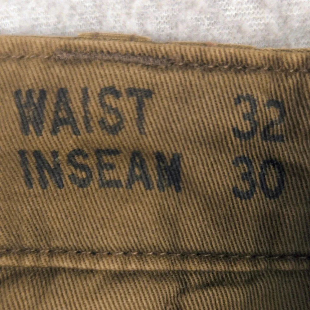 Polo Ralph Lauren Utility Trousers Mens Olive Ripstop Pants 32x30 (Fits 34x29)